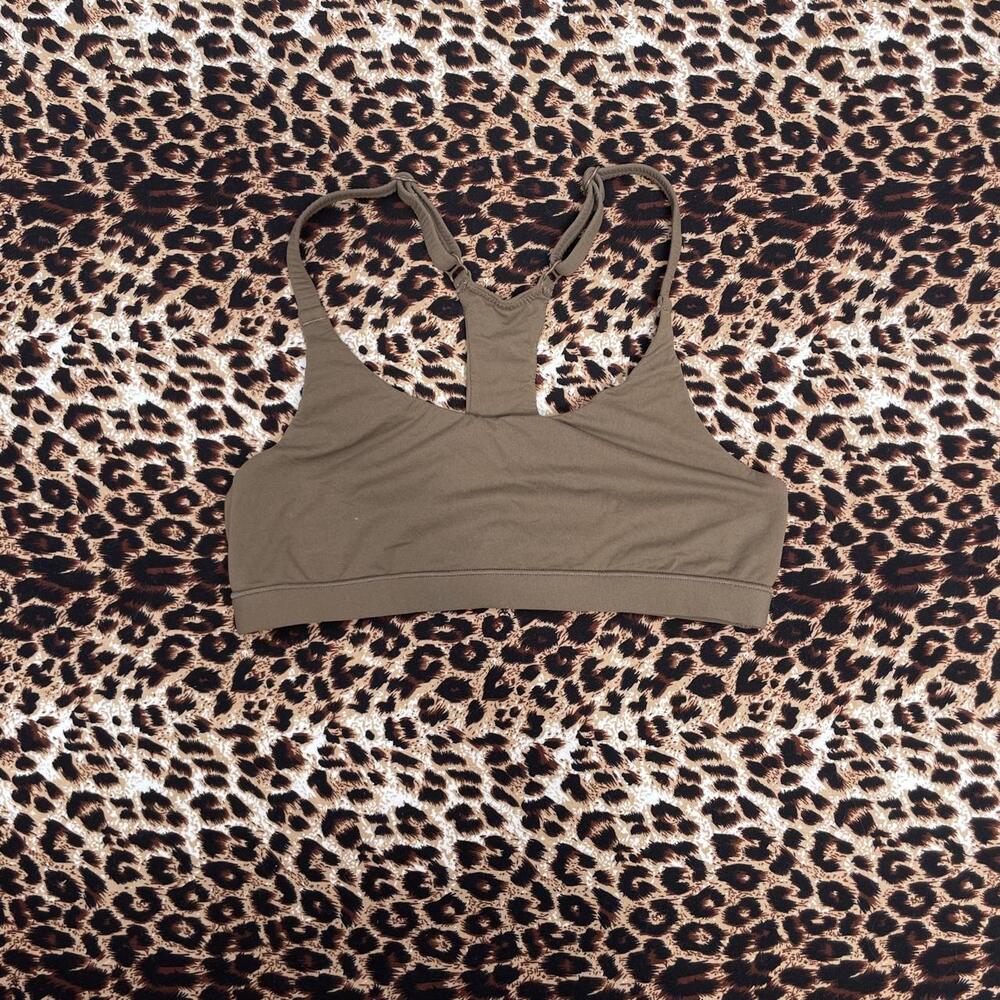 skims brown racerback bra